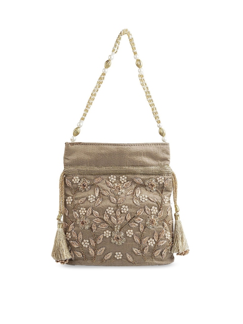 

Metro Gold-Toned Embroidered Potli