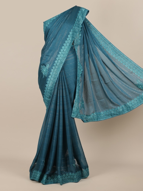 

Pothys Blue Striped Art Silk Saree
