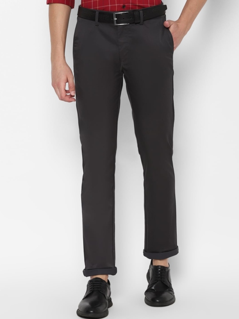

Allen Solly Men Grey Slim Fit Solid Formal Trousers