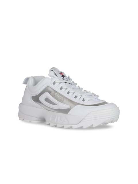 

Fila Women White Solid Leather Sneakers