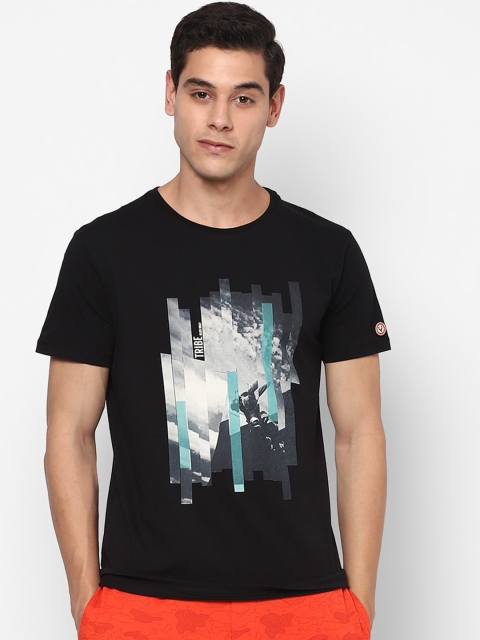 

Allen Solly Men Black Printed Round Neck T-shirt