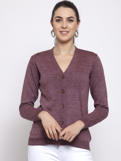 

Kalt Women Taupe Solid Cardigan Sweater
