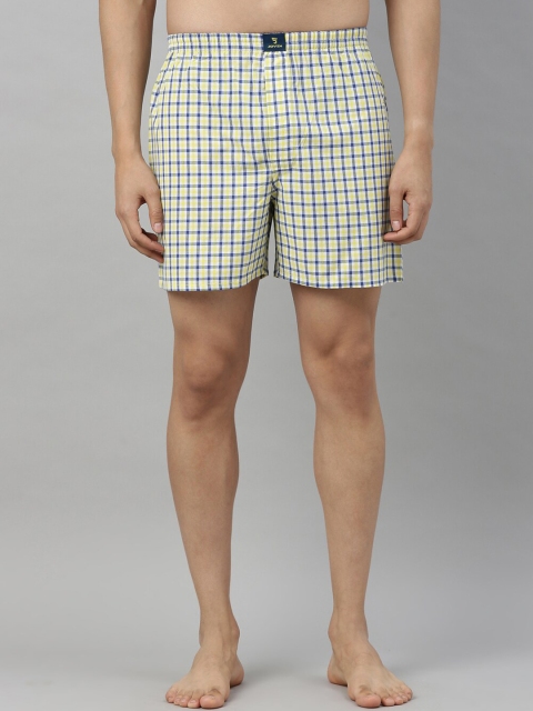 

Joven Men Blue & Yellow Checked Cotton Boxers - JB1C-JB102