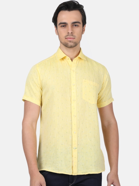 

Monte Carlo Men Yellow Regular Fit Printed Casual Shirt