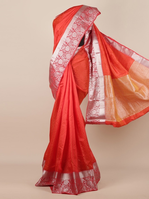 

Pothys Red Woven Design Jute Silk Saree