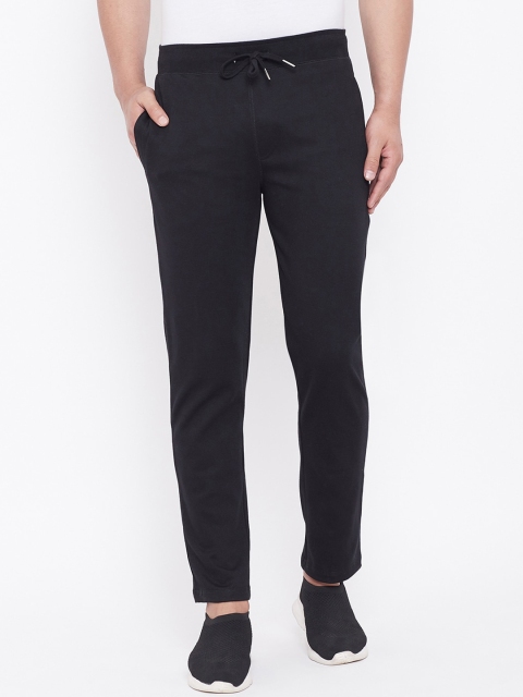 

HARBORNBAY Men Black Solid Straight-Fit Track Pants
