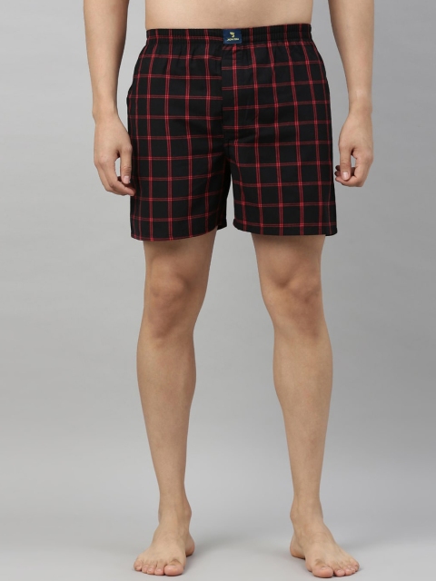 

Joven Men Black & Red Checked Boxers-JB1C-JB109