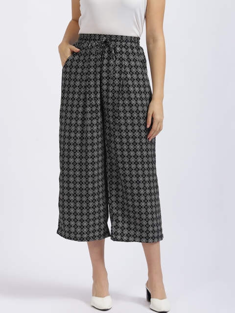 

Zink London Women Black Regular Fit Printed Culottes