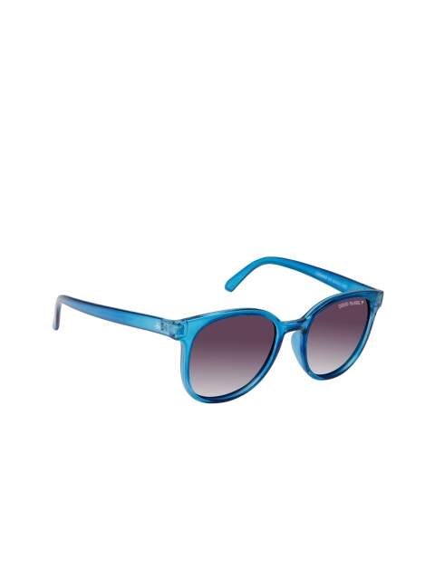 

David Blake Unisex Purple Lens & Blue Wayfarer Sunglasses With