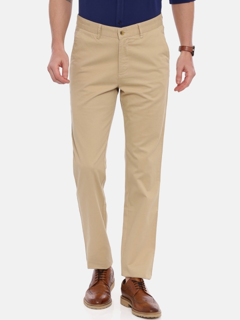 

CROYDON Men Beige Tapered Fit Solid Chinos