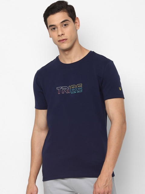 

Allen Solly Men Navy Blue Printed Round Neck T-shirt