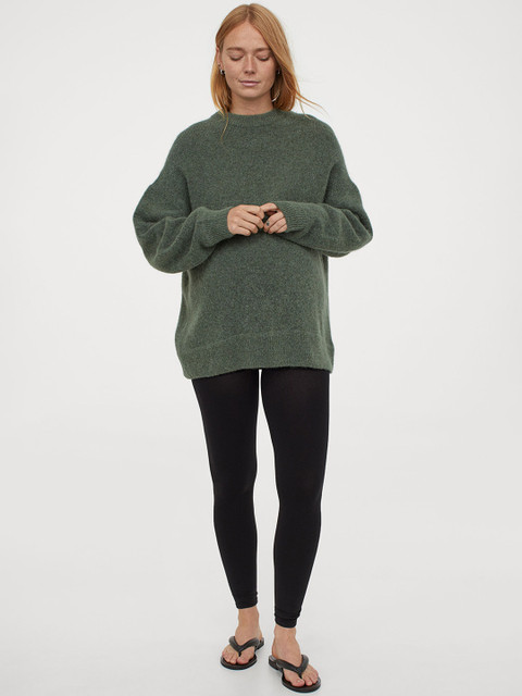 

H&M Women Black Solid MAMA Fleece Leggings