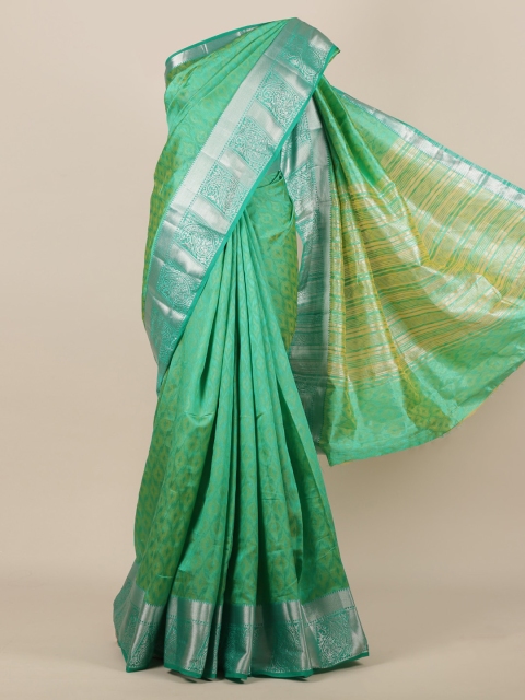 

Pothys Green Woven Design Jute Silk Saree