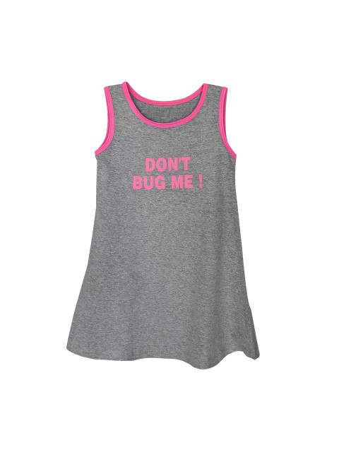 

You Got Plan B Girls Grey Melange Printed A-Line Dress