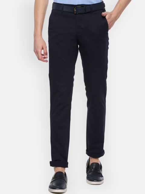 

Van Heusen Sport Men Navy Blue Slim Fit Solid Formal Trousers