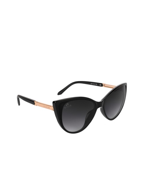 

Aislin Women Grey Lens & Black UV Protected Cateye Sunglasses ES_14457-82-AS-1507-CE-61-G