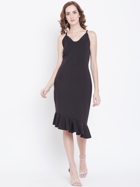 

DODO & MOA Women Black Solid Sheath Dress