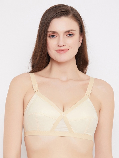 

Klassik Cream-Coloured Solid Non-Wired Non Padded Everyday Bra KLSKNSIM