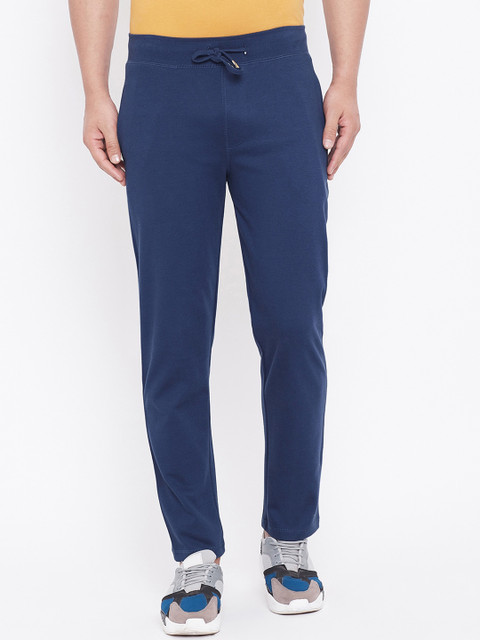 

HARBORNBAY Men Navy Blue Solid Straight-Fit Track Pant