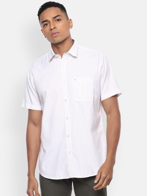 

Van Heusen Sport Men White & Yellow Slim Fit Printed Casual Shirt