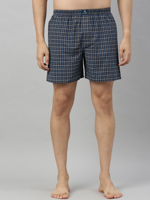 

Joven Men Black & Blue Checked Cotton Boxers JB1C-JB116