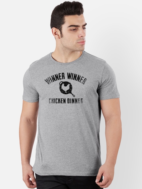 

Free Authority Men Grey Printed PubG Round Neck T-shirt