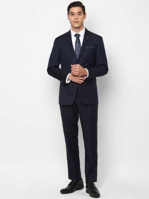 

Allen Solly Men Navy Blue Solid Slim-Fit Single-Breasted Formal Suit