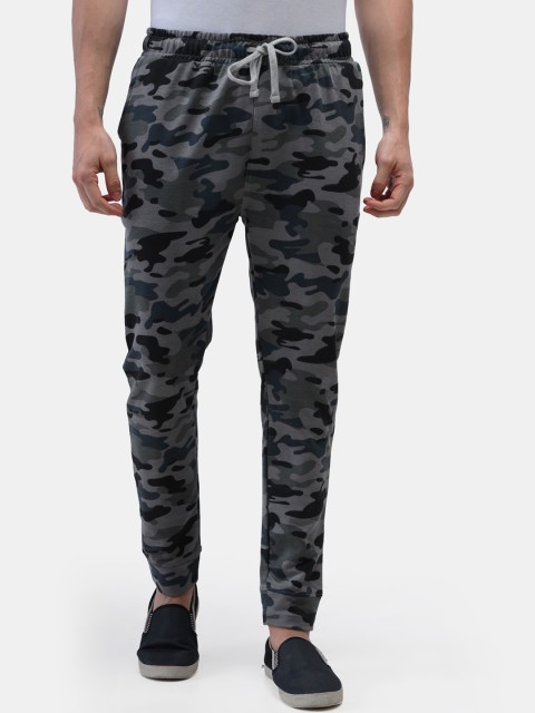 

Masculino Latino Men Grey & Black Camouflage Slim-Fit Joggers