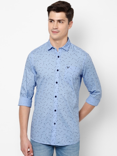 

Solly Jeans Co. Men Blue Regular Fit Printed Cotton Casual Shirt