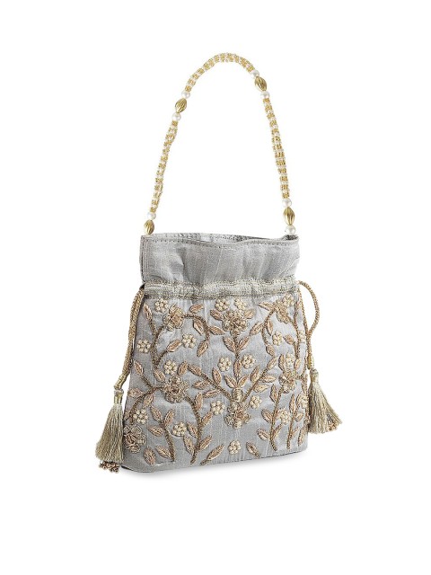 

Metro Grey Embellished Potli