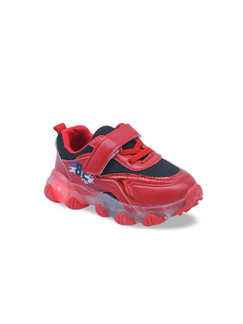 

FEETWELL SHOES Boys Red & Blue Colourblocked Sneakers