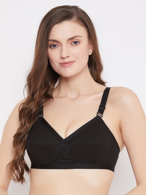 

Klassik Black Solid Non-Wired Non Padded Everyday Bra KLBLKSIM
