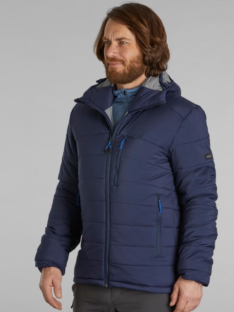 

FORCLAZ By Decathlon Men Navy Blue Solid Trekking Padded Jacket