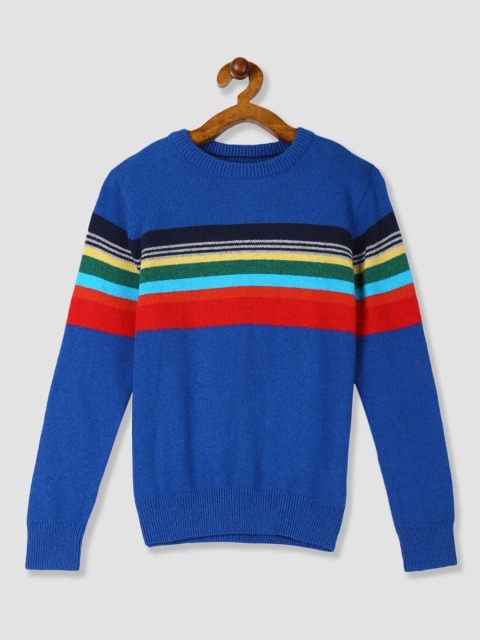 

GAP Boys Blue Solid Pullover Sweater