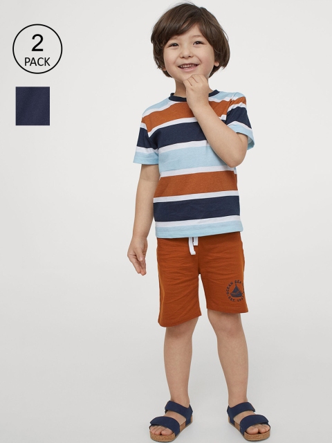 

H&M Boys 2-Pack Jersey Shorts, Brown