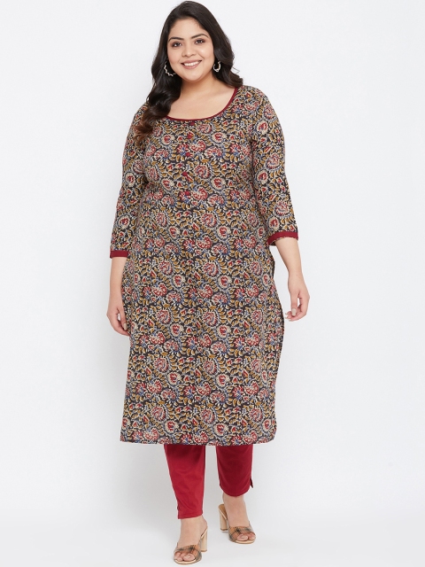 

Agroha Women Multicoloured Paisley Printed Plus Size Kurta, Multi