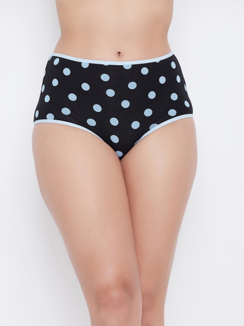 

Clovia Women Black & Blue Printed Hipster Briefs PN3221O13