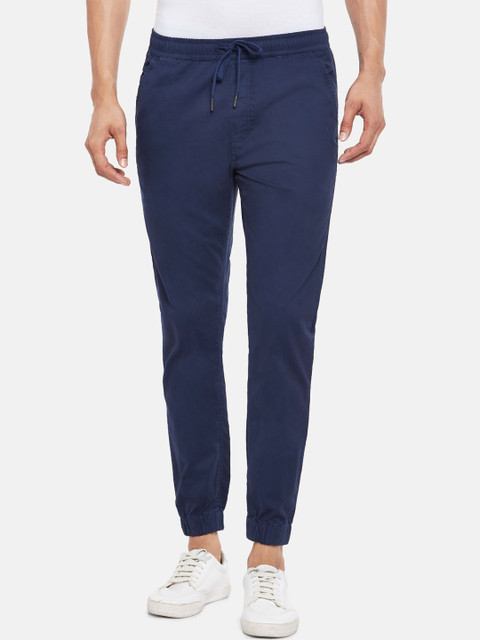 

Urban Ranger by pantaloons Men Navy Blue Slim Fit Solid Joggers
