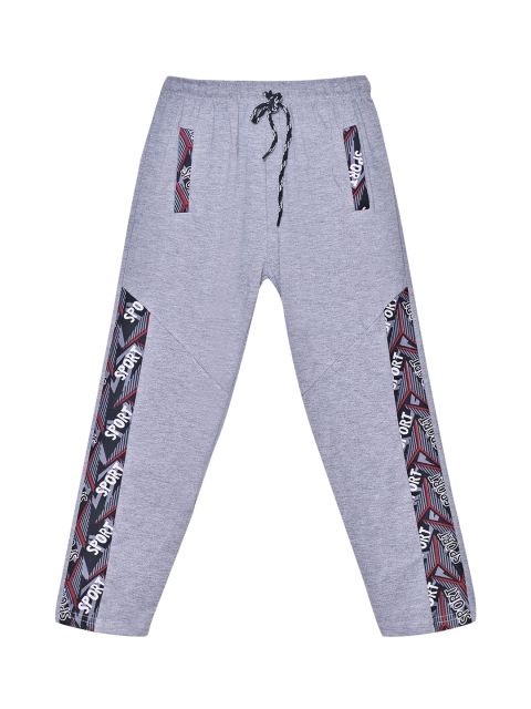 

SWEET ANGEL Girls Grey Melange Solid Straight-Fit Cotton Track Pants