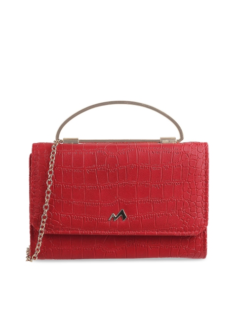 

Metro Red Textured Clutch