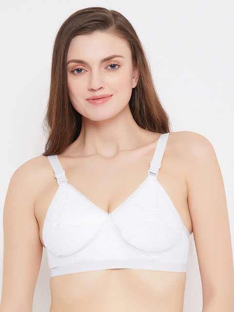

Klassik White Solid Non-Wired Non Padded Everyday Bra KLWHTGEET