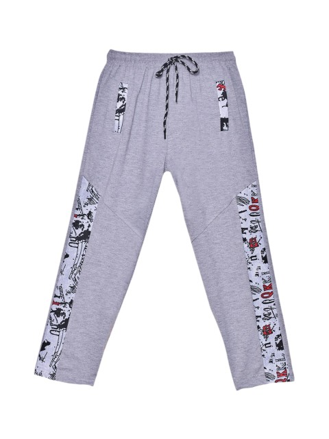 

SWEET ANGEL Boys Grey Melange Solid Straight-Fit Track Pants