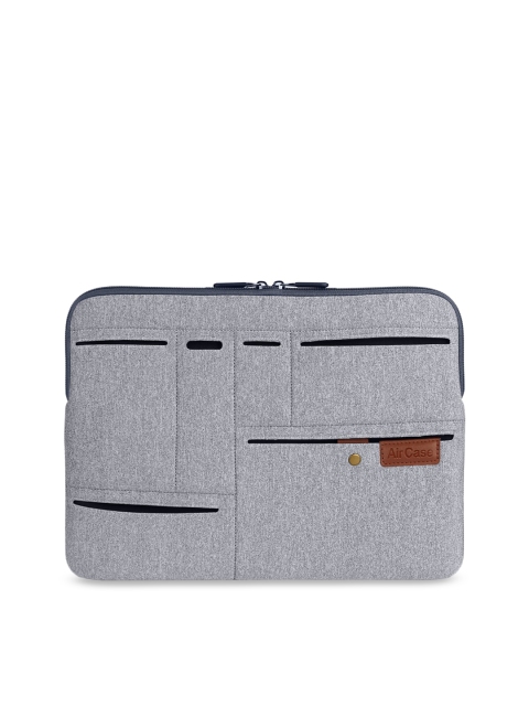 

AirCase Unisex Grey & Black Solid 13 Inch Laptop Sleeve