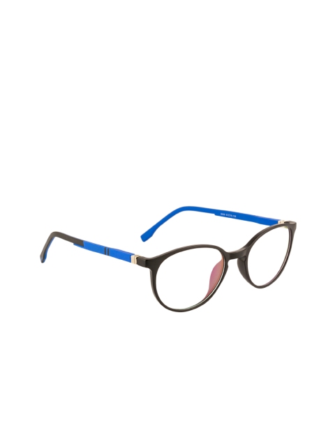 

Gold Berg Unisex Black & Blue Solid Full Rim Round Frames GBJ-192_M.BLK