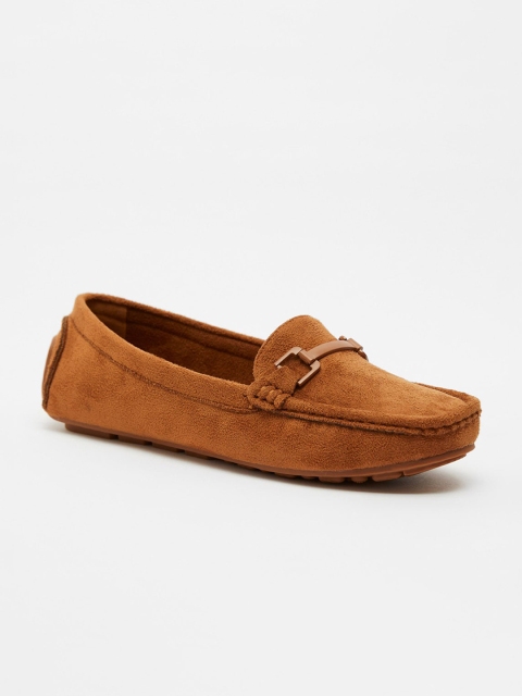 

Shoexpress Women Tan-Coloured Solid Driving Shoes
