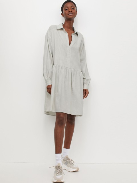 

H&M Women Pastel Green Airy Dress