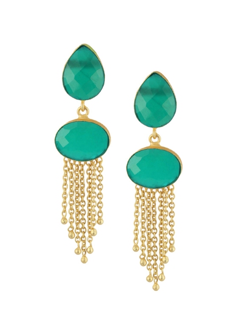 

Adwitiya Collection Gold-Toned Contemporary Drop Earrings