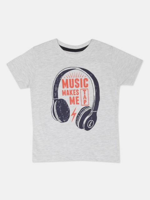 

Cherokee Boys Grey Printed Round Neck T-shirt