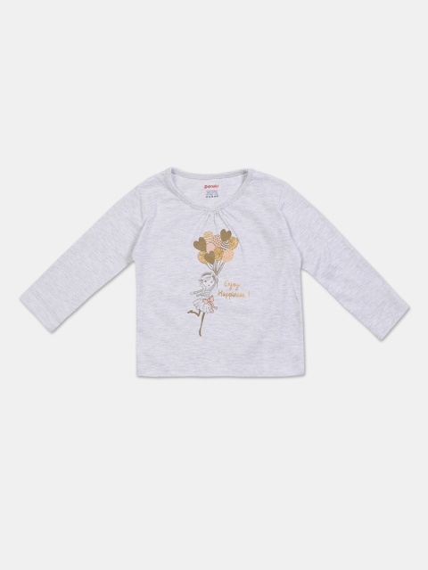 

Donuts Girls Grey Printed Round Neck T-shirt
