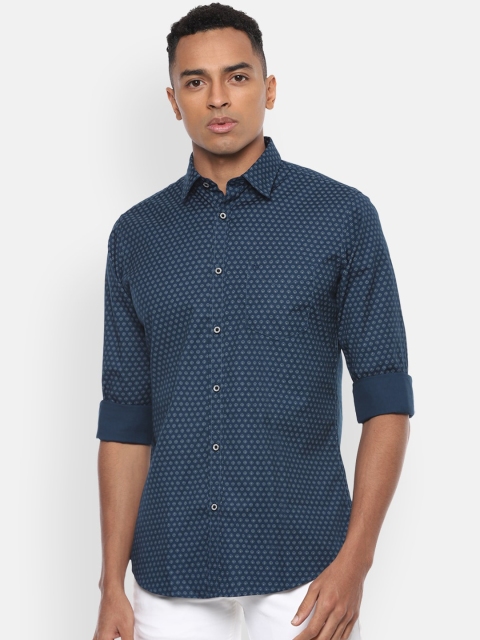 

Van Heusen Sport Men Navy Blue Slim Fit Printed Casual Shirt